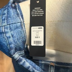 Lennon Denim Printed Midi Dress-Super Stretchy